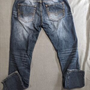 Mens Carbon‎ Jeans denim skinny flex 30x32 distressed